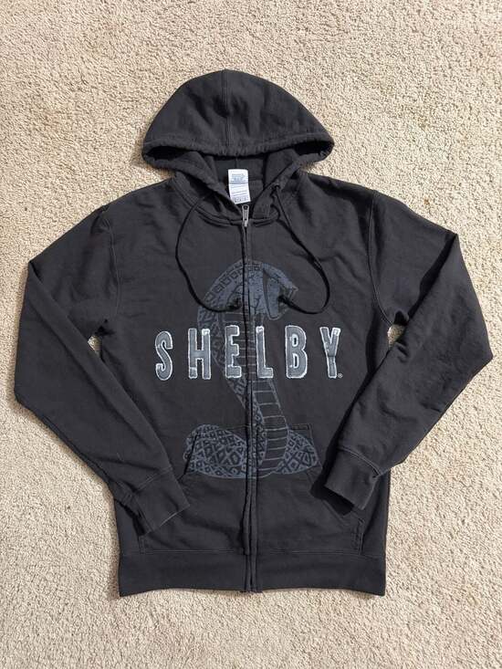 Shelby Other - Shelby Cobra Snake Full Zip Black Hoodie Hooded Sweatshirt